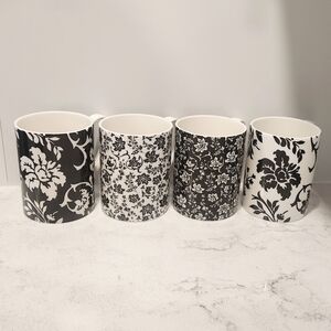 Martha Stewart for Macy's Set of 4 Floral Mugs